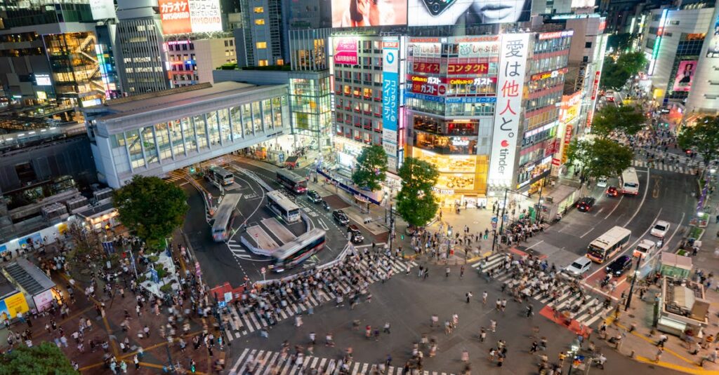渋谷の一等地にオフィスを構えることで得られる信頼性とブランド力を表すイメージ