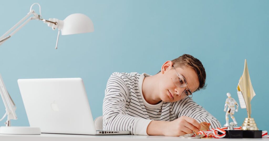 学習を継続するのが難しいと感じている人の様子