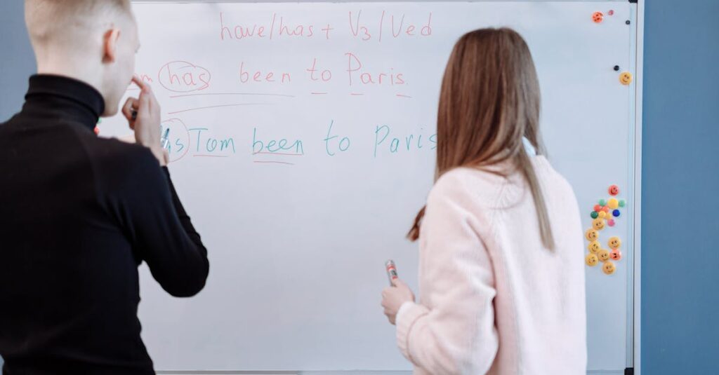 英語学習で悩んでいた人が正しい方法に出会って成功するストーリーを表現したイメージ。