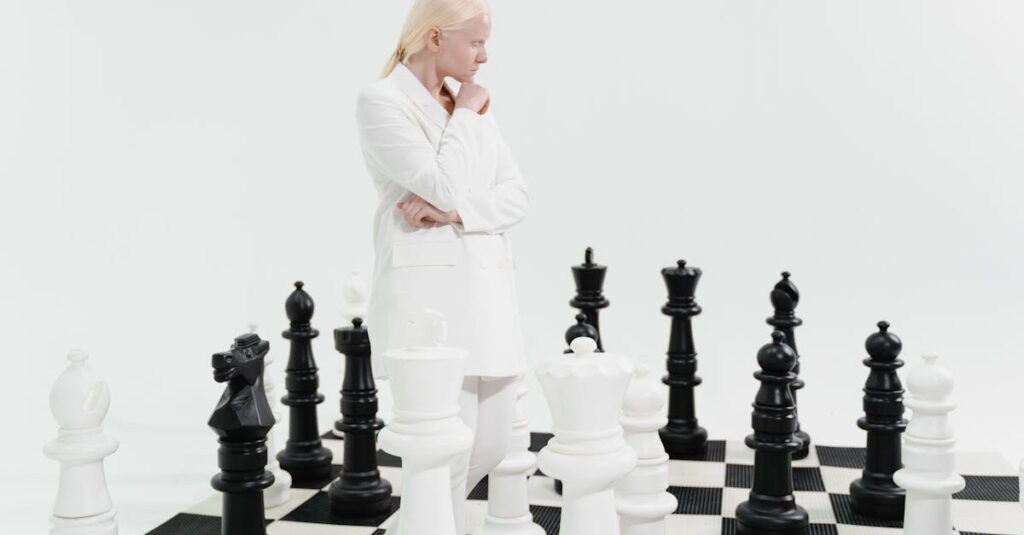 決断に迷いながらも自分に合った学びを選ぶ女性の姿。