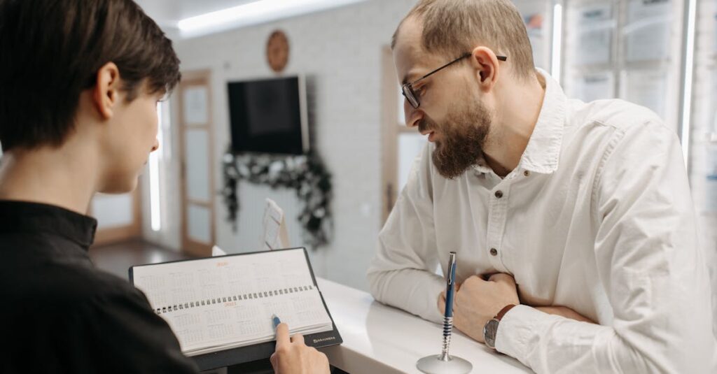 英語コーチングのカウンセリング予約画面のイメージ