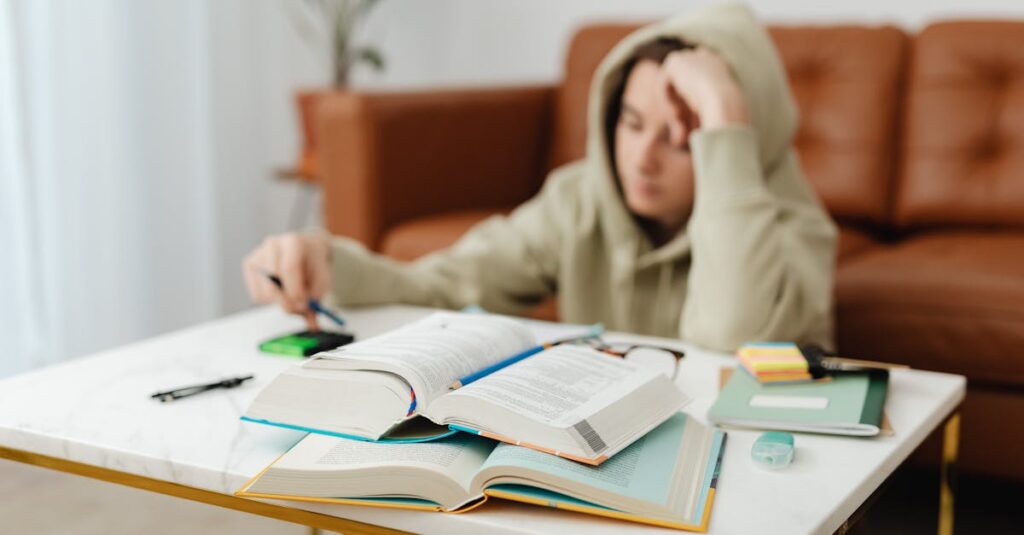 学習を継続するのが難しいと感じている人の様子