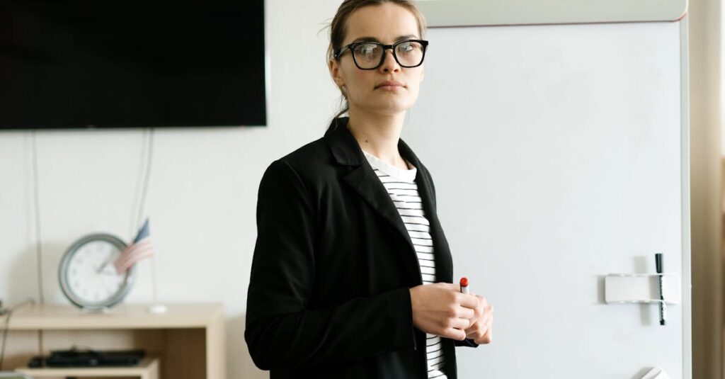 無料体験を受けている英語学習者の様子を描いたイラスト