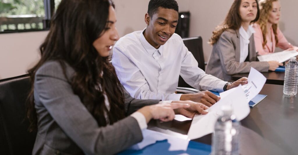 英語力診断と初回カウンセリングを行う英会話教室の様子
