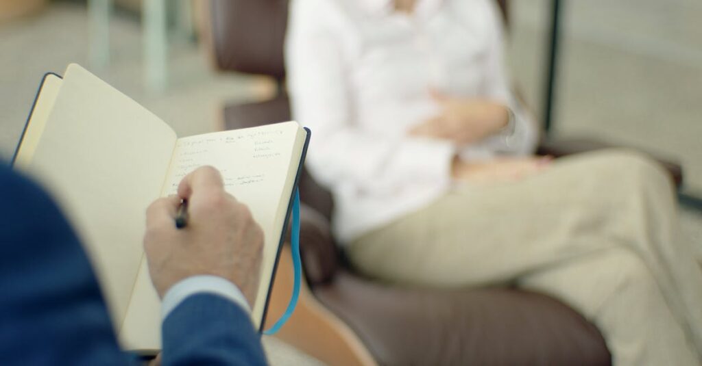 面接対策や内定後フォローを受けている様子