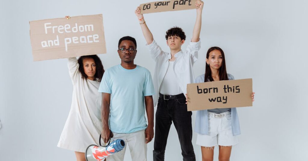 英語学習で悩んでいた人が正しい方法に出会って成功するストーリーを表現したイメージ。